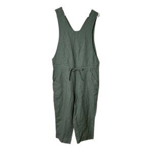 NotPerfectLinen NPL lima loose sage green crop jumpsuit womens S/M